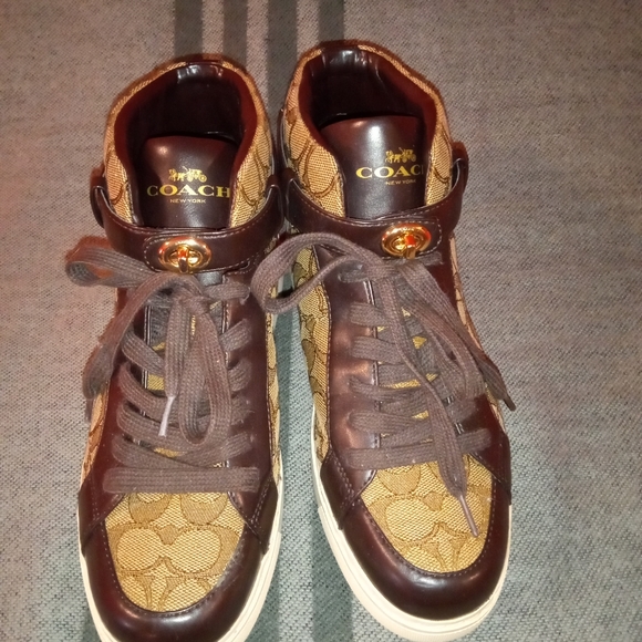 Excellent Condition Coach Factory High Top Sneakers - Picture 1 of 7